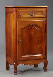 Appraisal: French Louis XV Style Carved Cherry Confiturier e French Louis