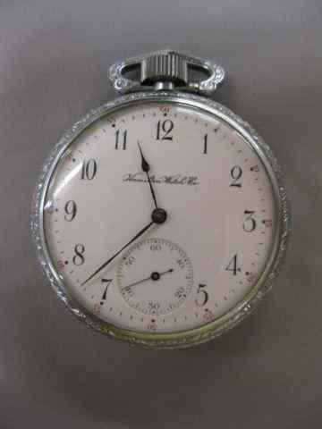 Appraisal: Hamilton Pocketwatch openface silver finish case size working