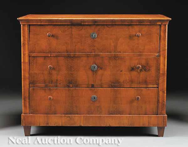 Appraisal: An Italian NeoclassicalFigured Walnut Commode late th early th c