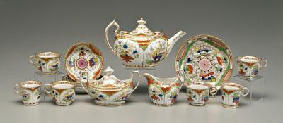 Appraisal: Worcester Chamberlain tea service fine Chinese style decoration panels with