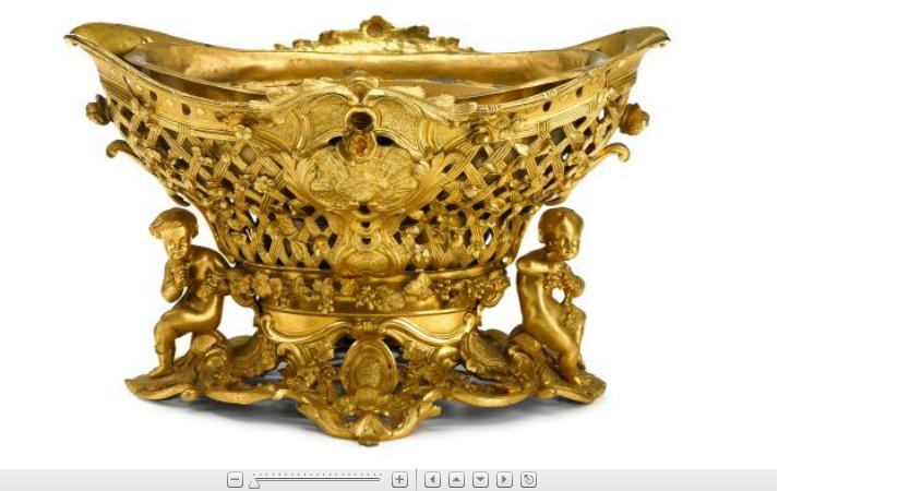 Appraisal: French rococo style gilt bronze centerpiece late th century