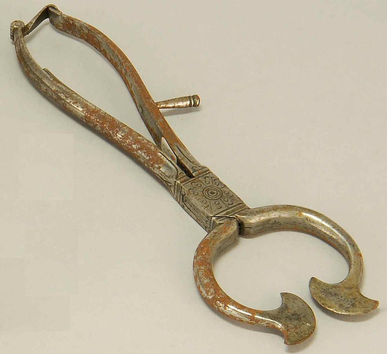 Appraisal: ANTIQUE STEEL SUGAR CUTTER th CenturyProbably European Length Provenance From