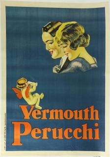 Appraisal: Vintage Advertising Poster for Vermouth Perucchi Vermouth Perucchi c vintage