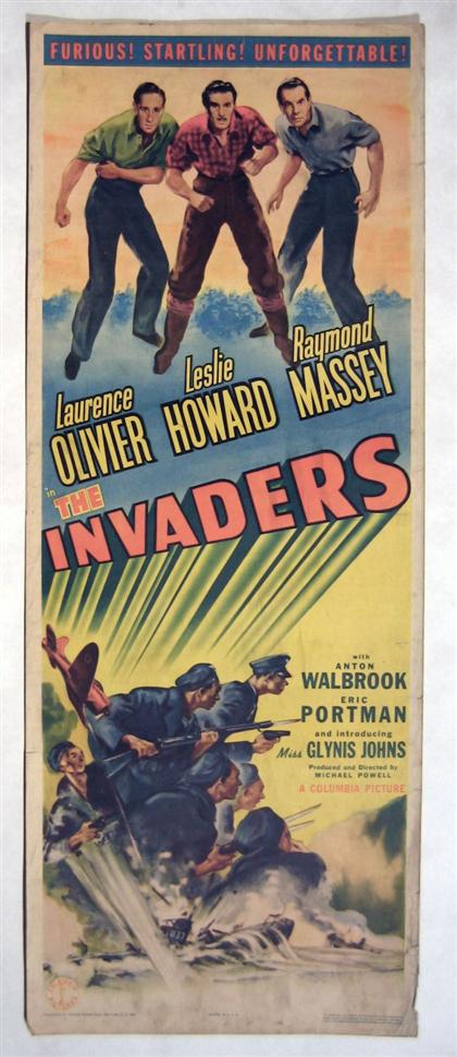 Appraisal: pieces Movie Posters British Film - American Releases The Invaders