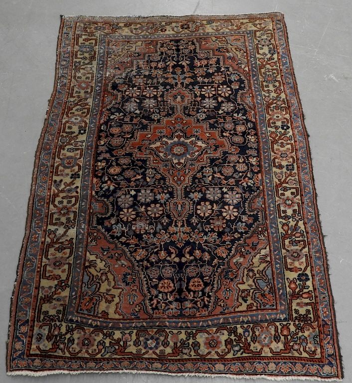 Appraisal: C Antique Persian Tabriz Carpet Rug Persia Circa Central rust