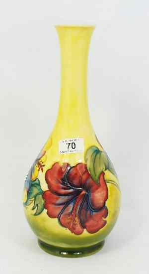 Appraisal: Moorcroft Vase Decorated with Hibiscus on Yellow height cm