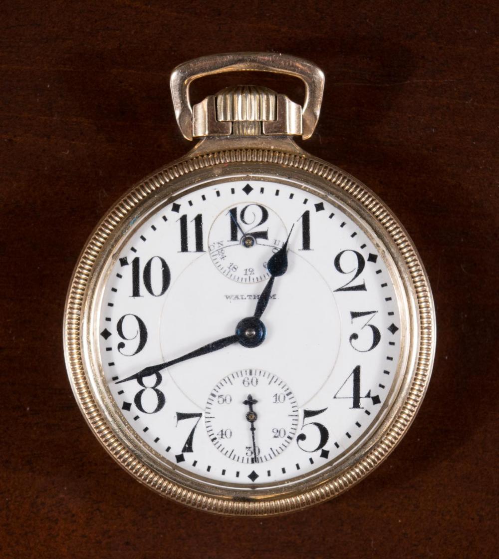 Appraisal: WALTHAM CRESCENT STREET OPEN FACE POCKET WATCH model having hour