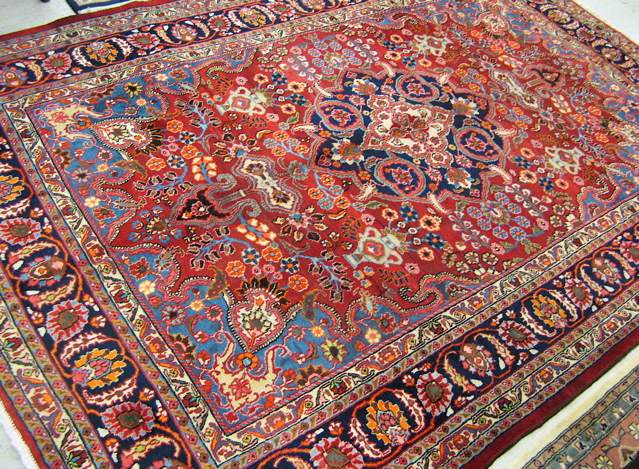 Appraisal: PERSIAN MASHAD CARPET Razavi Khorasan Province northeastern Iran floral and