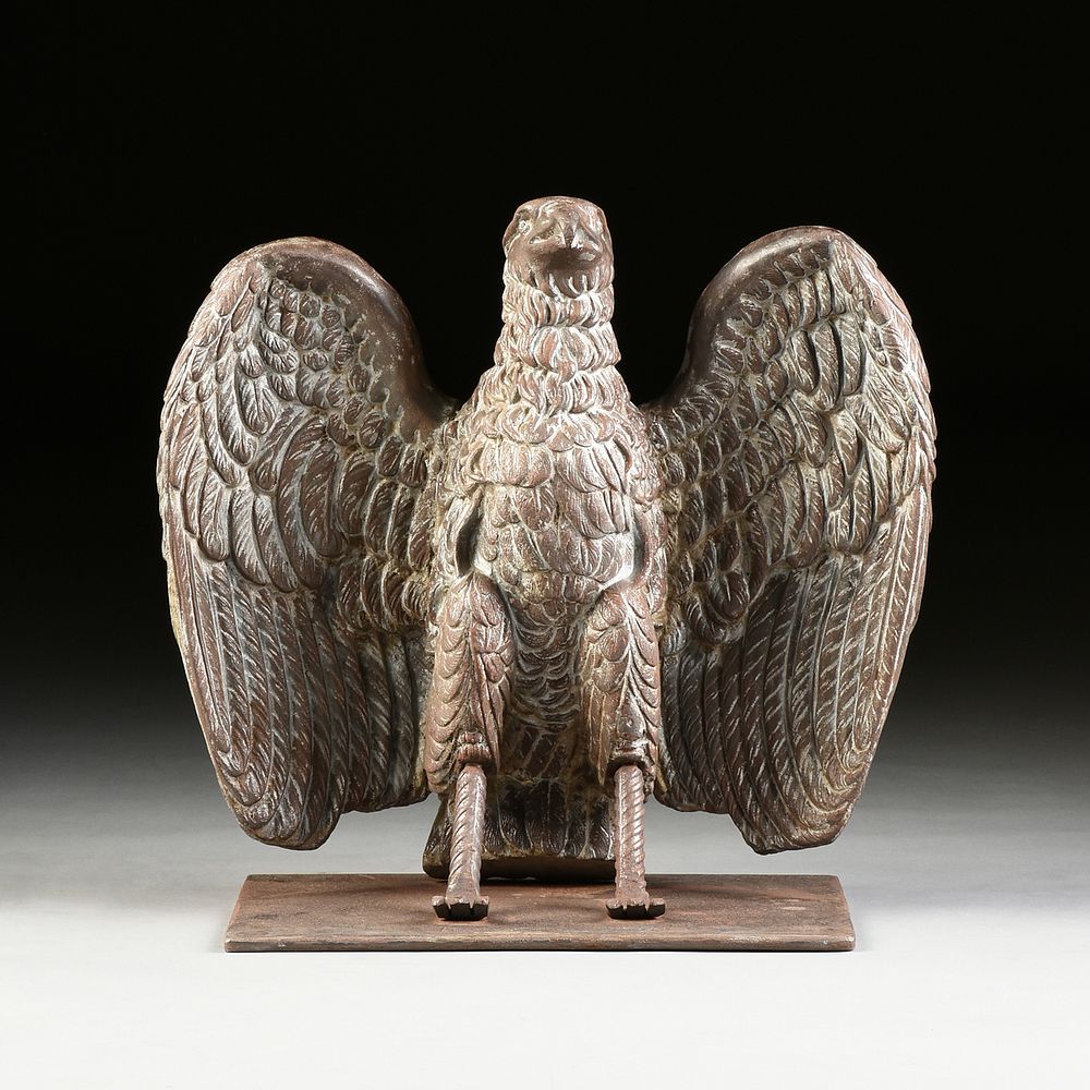 Appraisal: AN AMERICAN CAST IRON AND WELDED STEEL SPREAD WINGED EAGLE