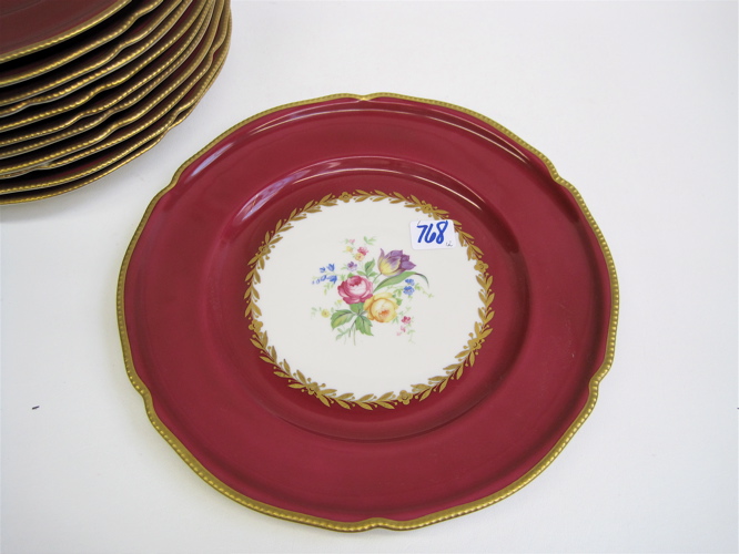 Appraisal: SET OF TWELVE GERMAN ROSENTHAL DINNER PLATES in a variation