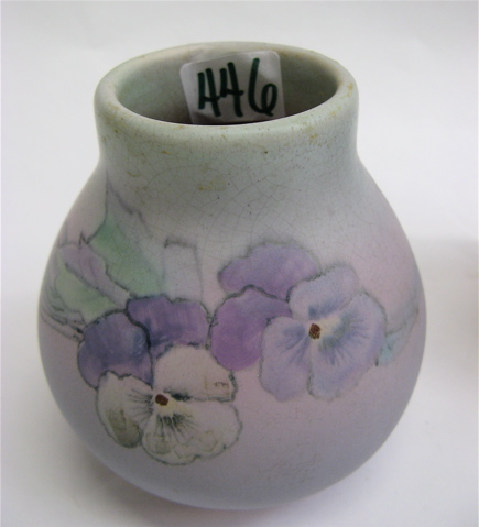 Appraisal: AMERICAN WELLER HUDSON PERFECTO POTTERY VASE hand painted and signed