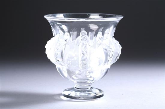 Appraisal: LALIQUE CLEAR AND FROSTED GLASS DAMPIERRE VASE signed 'Lalique France'