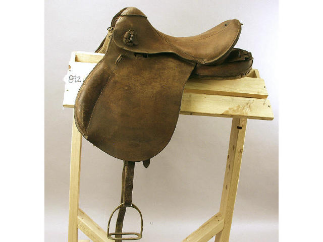 Appraisal: Interesting early German WW II military saddle marked with the