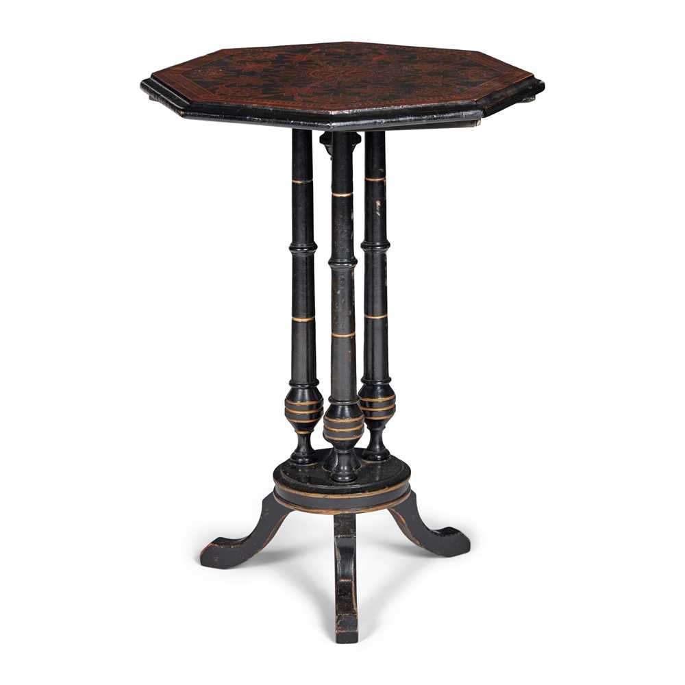 Appraisal: MANNER OF DANIEL COTTIER AESTHETIC MOVEMENT OCCASIONAL TABLE CIRCA ebonised