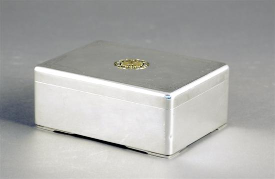 Appraisal: Japanese silver and mixed metal box Meiji period late th