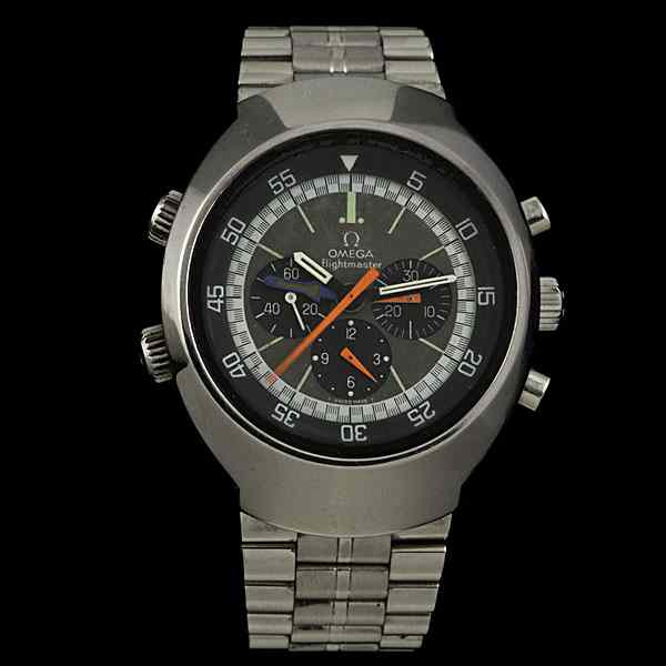 Appraisal: Omega Flightmaster Chronograph Watch Omega Flightmaster stainless steel gentleman's chronograph