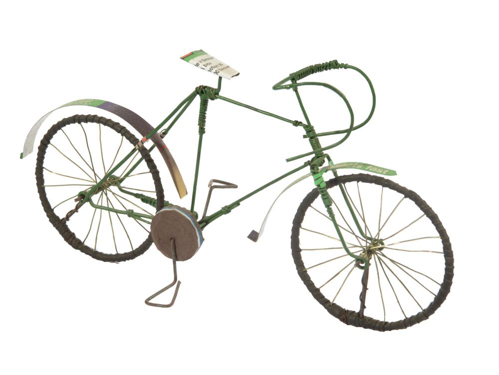 Appraisal: Found Objects Sculpture th c Bicycle mixed media unsigned h