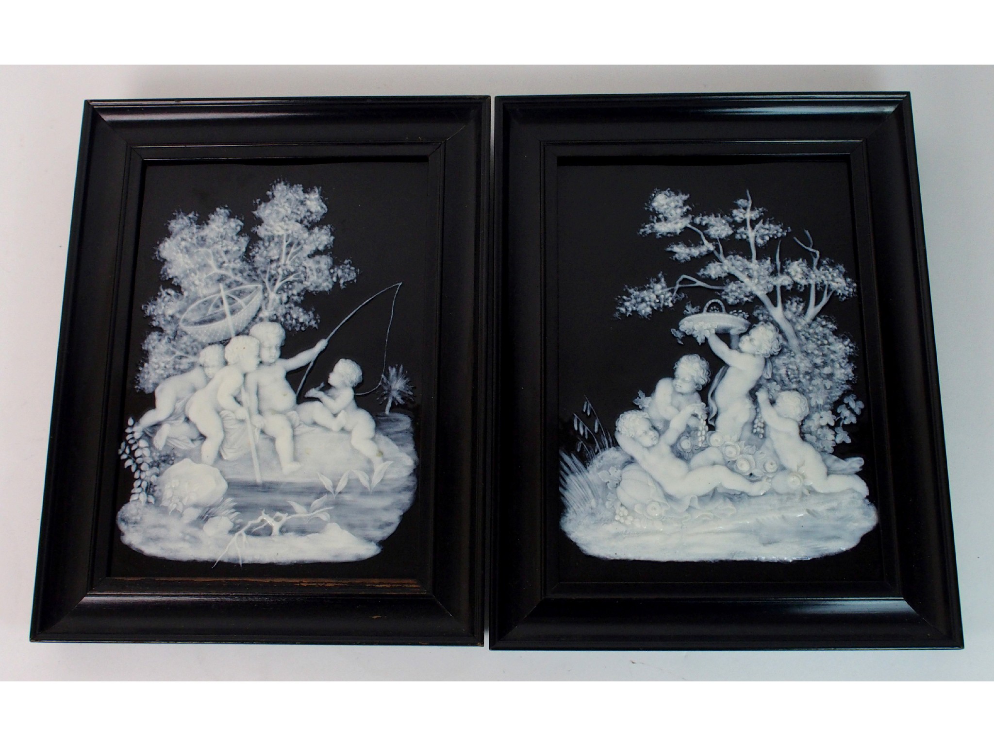 Appraisal: A pair of Pat Sur Pate framed panelsthe first panel