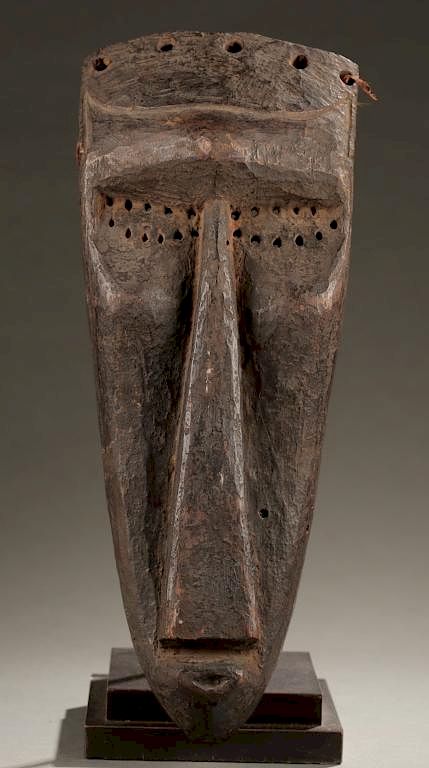 Appraisal: DRC face mask first half th c A carved wood