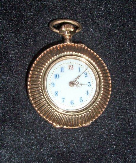 Appraisal: A ladies late th Century continental pocket watch the white