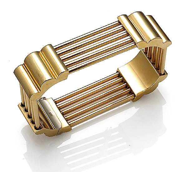 Appraisal: A fourteen karat gold square bracelet weighing approximately grams diameter