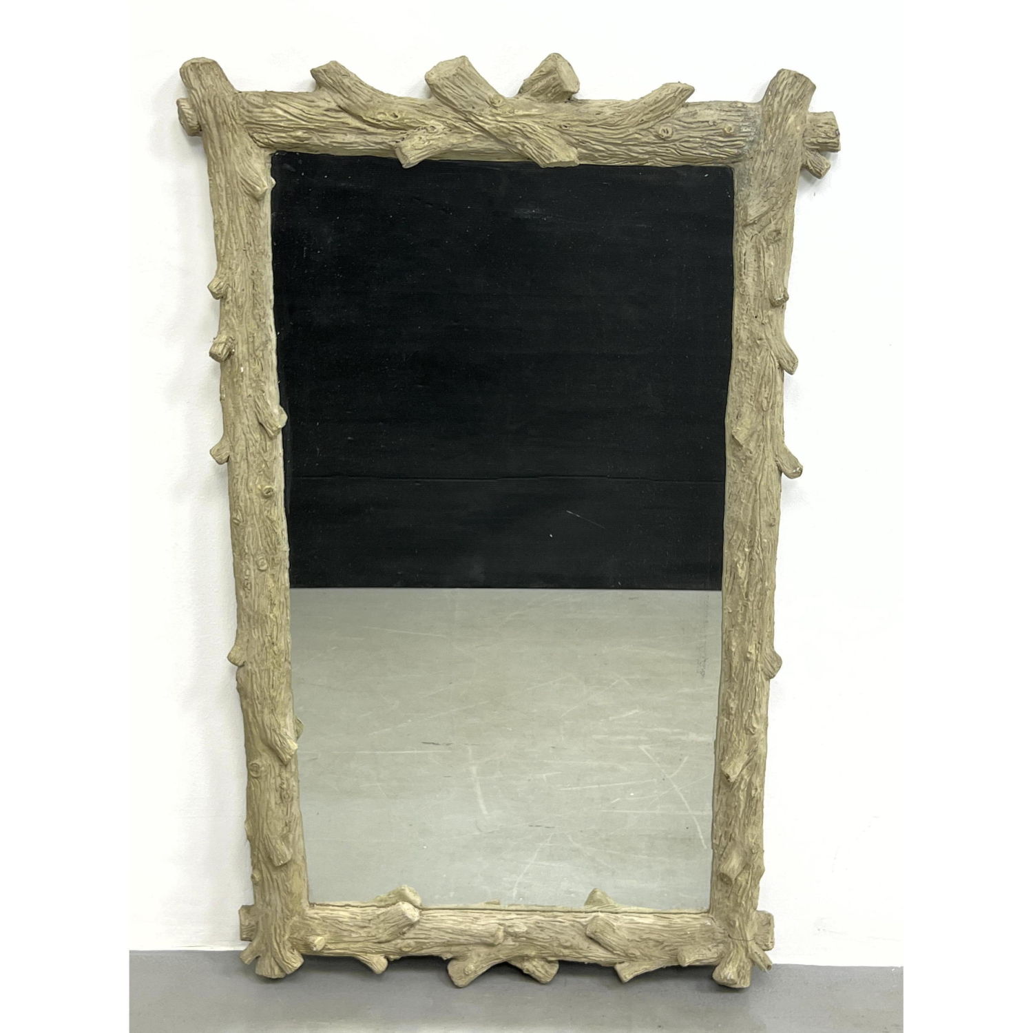 Appraisal: Faux Bois Paint finish Wall Mirror Dimensions H inches W