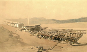 Appraisal: Attributed to George Clarkson Stanfield RA - - Beached Boats