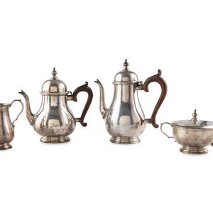 Appraisal: An American Four-Piece Silver Coffee Tea Set Fisher Silversmiths Inc