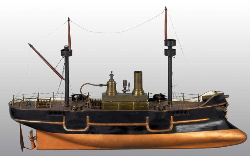 Appraisal: Radiguet Live Steam Boat Toy Description French Early ram front