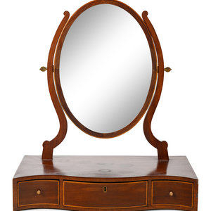 Appraisal: A Regency Mahogany Dressing Mirror Circa Height x width x