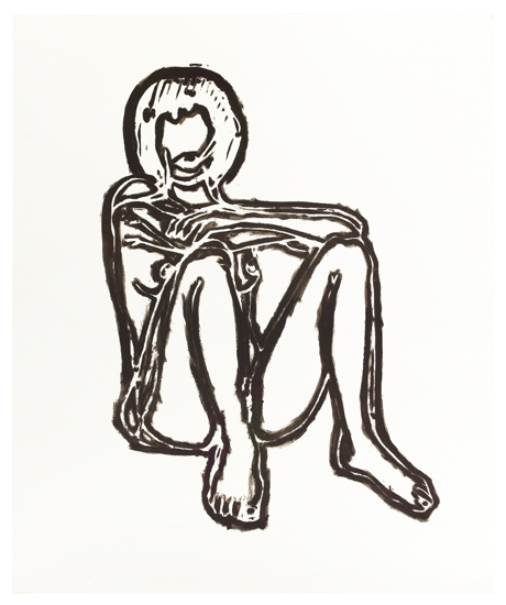 Appraisal: TOM WESSELMAN Monica Seated Elbows on Knees Lithograph on BFK