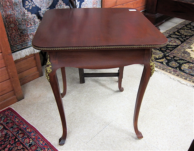 Appraisal: LATE VICTORIAN MAHOGANY LAMP TABLE Louis XV sub style American