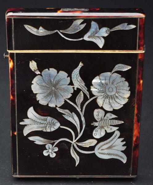 Appraisal: Victorian Calling Card Case Tortoise ware wit mother of pearl