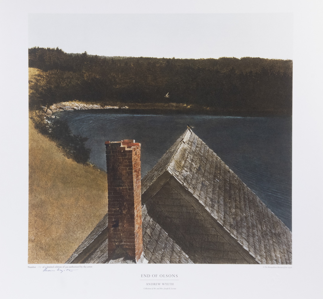 Appraisal: ANDREW NEWELL WYETH PA ME - End of Olsons collotype