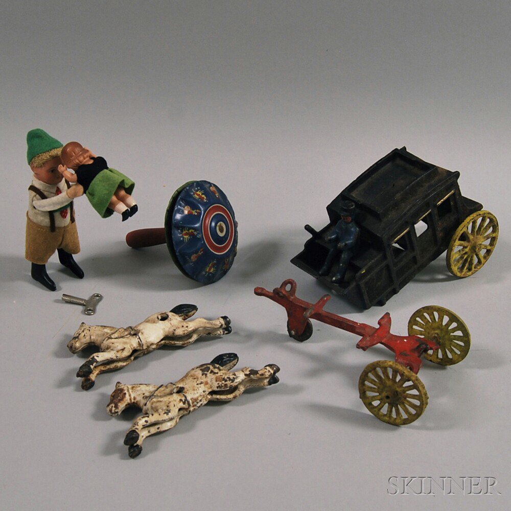 Appraisal: Group of Three Cast Iron and Tin Toys comprising a