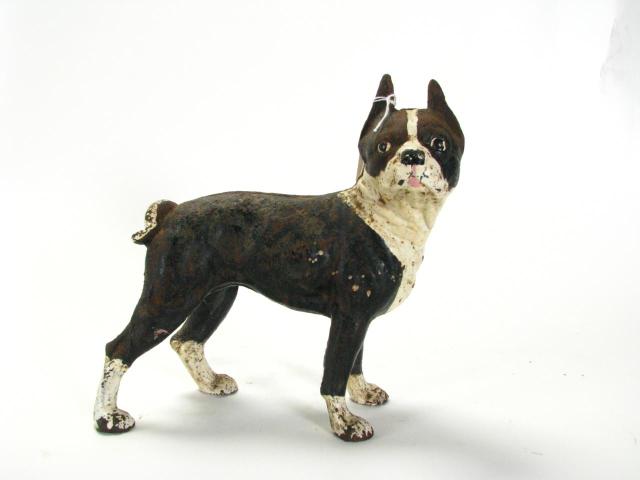 Appraisal: Cast Metal Boston Terrier Door Stop two piece body paint