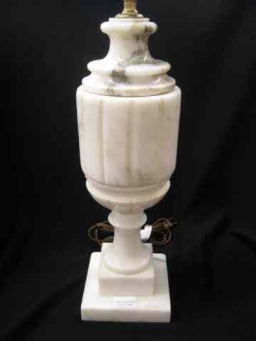 Appraisal: Carved Marble Table Lamp classic column style '' body