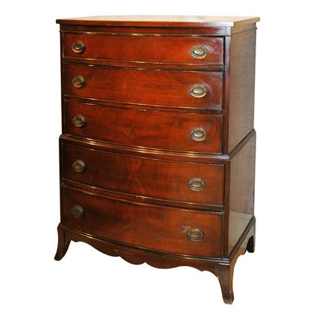 Appraisal: George III Style Mahogany Gentlemans Chest of Drawers Together with