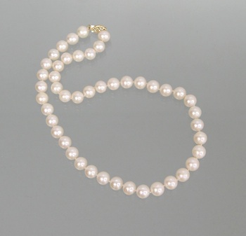 Appraisal: A Princess Length Necklace of Freshwater Cultured - mm Pearls