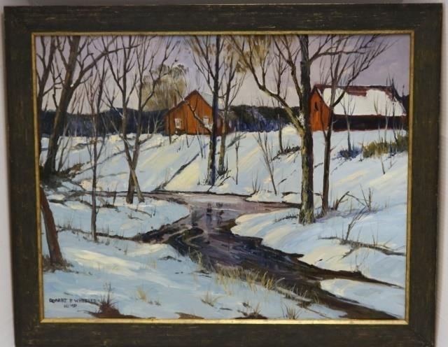 Appraisal: ROBERT P WHEELER - W BARNSTABLE MA OIL PAINTING ON