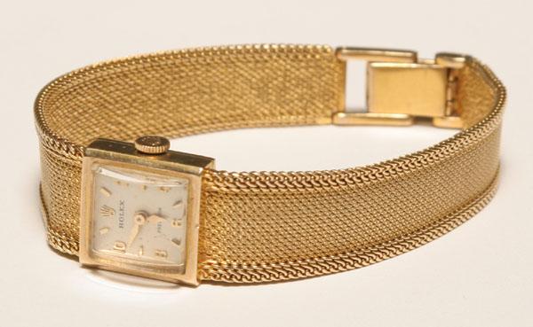 Appraisal: Gold Ladies Rolex watch K Marked on inner clasp long