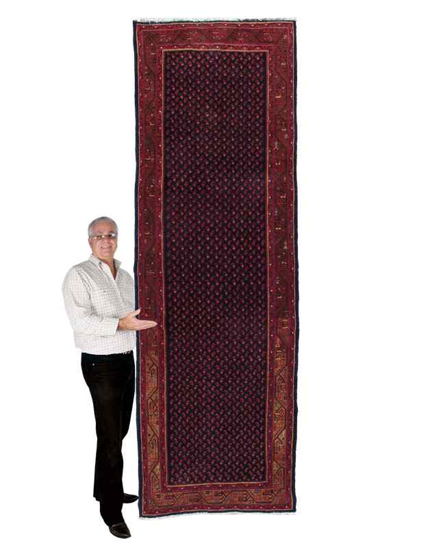 Appraisal: PERSIAN SERABAND HAND KNOTTED WOOL RUNNER ' '' x '