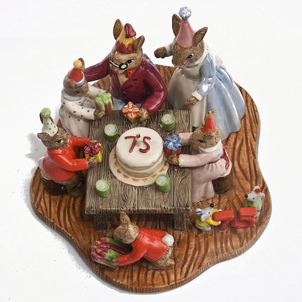 Appraisal: ROYAL DOULTON BUNNYKINS HAPPY BIRTHDAY DB Limited edition of th