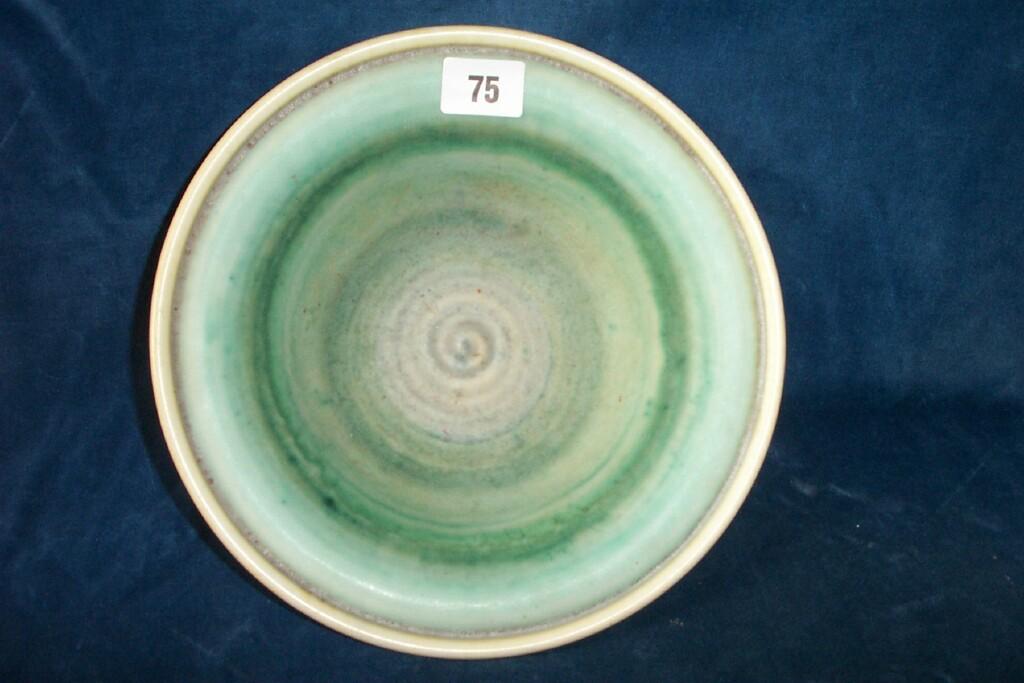 Appraisal: A Pilkington's Royal Lancastrian open bowl with mottled green and