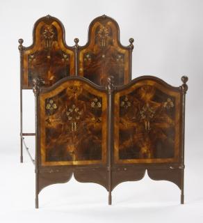 Appraisal: th c Italian full size tole bed th century Italian