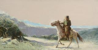 Appraisal: W H D KOERNER - On the Trail oil on