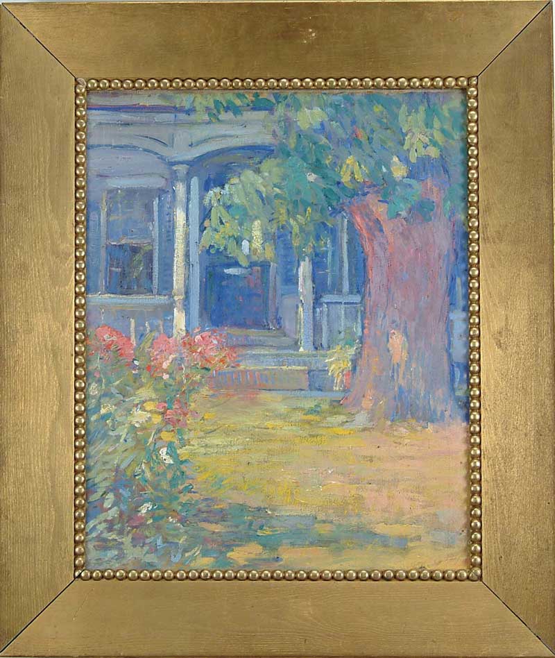 Appraisal: CLARA D SIMPSON DAVIDSON American - FLOWER LINED WALKWAY Oil