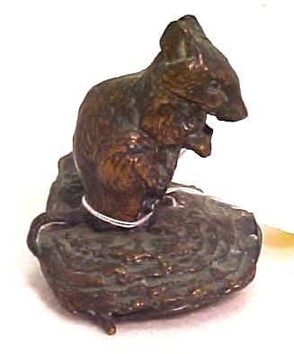 Appraisal: Emmanuel Fremiet French - bronze sculpture of mouse perched on