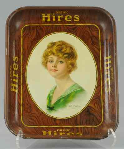 Appraisal: HIRES SERVING TRAY Signed Haskell Coffin familiar self framed tray