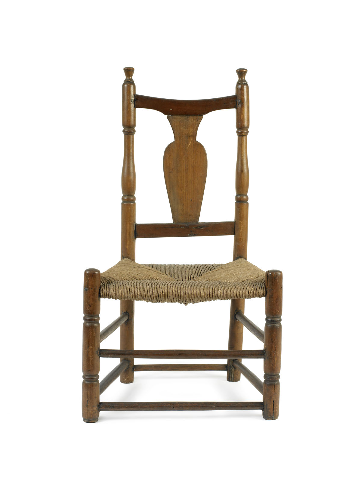 Appraisal: CONNECTICUT CHILD'S MAPLE AND PINE SIDE CHAIR WITH SAUSAGE TURNED